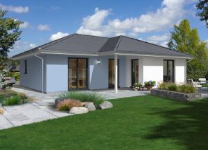 Bild: Der Winkelbungalow 108 Bauweise: Bau vor Ort, traditioneller Hausbau Bauart: Massivhaus, Ziegelsteine